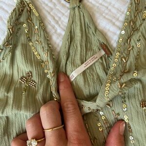 🍈🥑Free People Beaded Dress🥑🍈